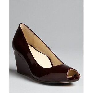 Taryn Rose Kimberly Leather Open Toe 6.5 Wedge